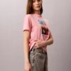 Klassisches T-Shirt mit Blumengrafik Klassisches T-Shirt mit Blumengrafik