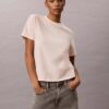 Klassisches T-Shirt mit Blumenprint Klassisches T-Shirt mit Blumenprint