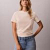 Klassisches T-Shirt mit Blumenprint Klassisches T-Shirt mit Blumenprint