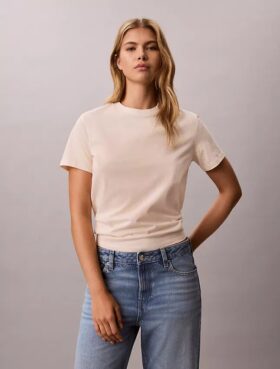 Klassisches T-Shirt mit Blumenprint