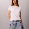 Klassisches T-Shirt mit Calvin-Schriftzug Klassisches T-Shirt mit Calvin-Schriftzug