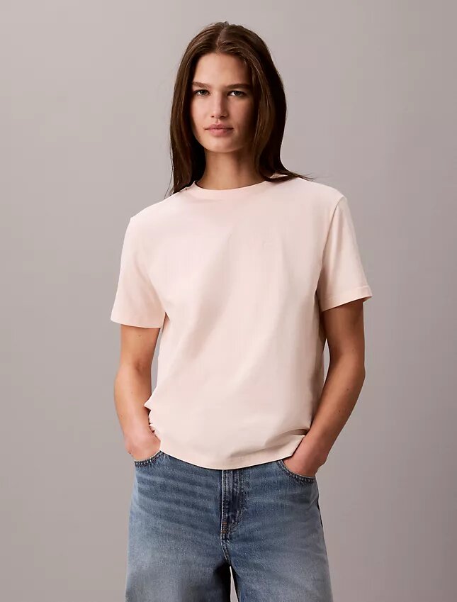 Klassisches T-Shirt mit Filz-Logo-Grafik Klassisches T-Shirt mit Filz-Logo-Grafik