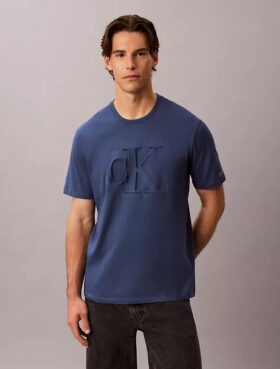 Klassisches T-Shirt mit geprägtem Monogram