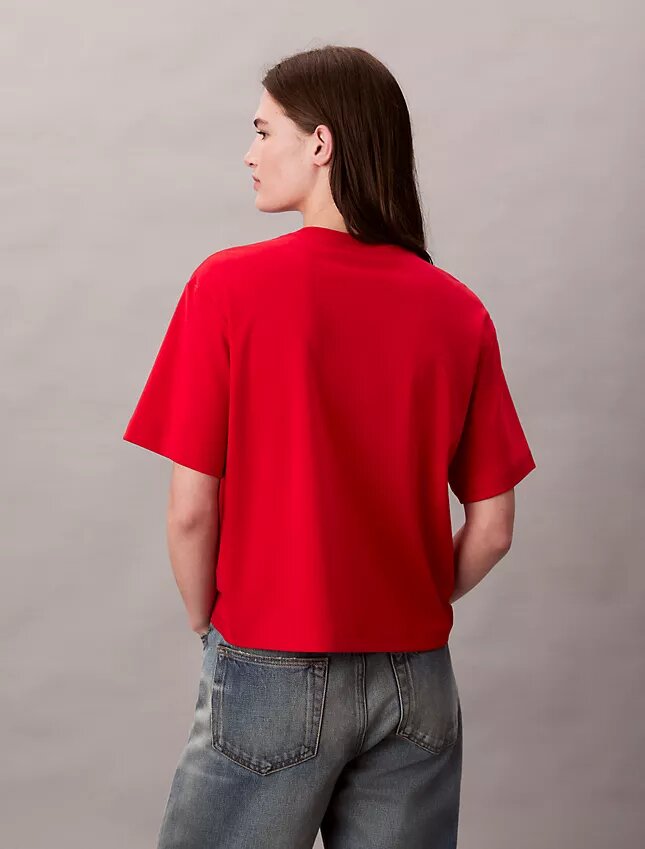 Klassisches T-Shirt mit gesticktem Logo Klassisches T-Shirt mit gesticktem Logo