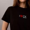 Klassisches T-Shirt mit Herz-Logo Klassisches T-Shirt mit Herz-Logo
