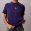 Klassisches T-Shirt mit Herz-Logo Klassisches T-Shirt mit Herz-Logo