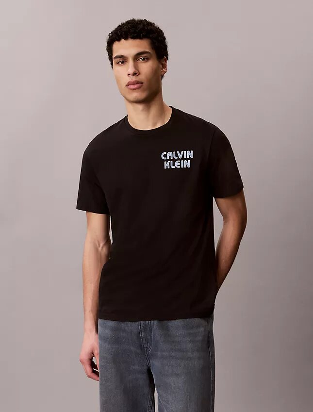 Klassisches T-Shirt mit Retro-Logo-Grafik Klassisches T-Shirt mit Retro-Logo-Grafik