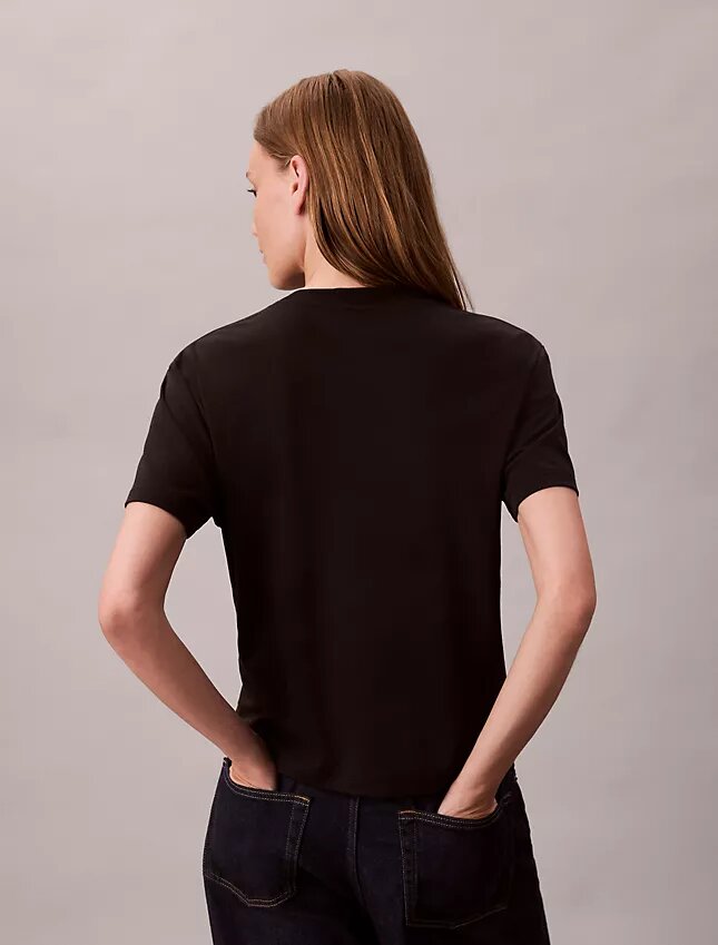Klassisches T-Shirt mit Supima-Baumwoll-Emblem-Logo Klassisches T-Shirt mit Supima-Baumwoll-Emblem-Logo