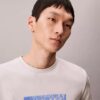Klassisches T-Shirt mit verblasstem Logo Klassisches T-Shirt mit verblasstem Logo