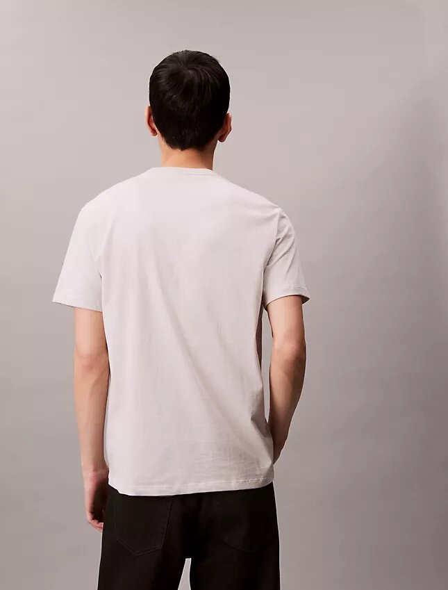 Klassisches T-Shirt mit verblasstem Logo Klassisches T-Shirt mit verblasstem Logo