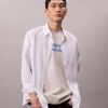 Klassisches T-Shirt mit verblasstem Logo Klassisches T-Shirt mit verblasstem Logo