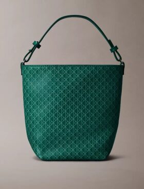 Kleine Beuteltasche mit durchgehendem Emblem-Logo und Beutel