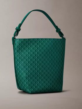 Kleine Beuteltasche mit durchgehendem Emblem-Logo und Beutel