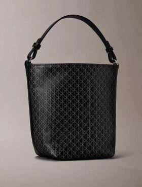 Kleine Beuteltasche mit durchgehendem Emblem-Logo und Beutel