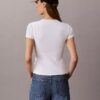 Kontur-Ripp-Logo-T-Shirt in verkürzter Länge