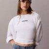 Kontur-Ripp-Logo-T-Shirt in verkürzter Länge