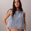 Kürzliches Denim-Oberteil Kürzliches Denim-Oberteil