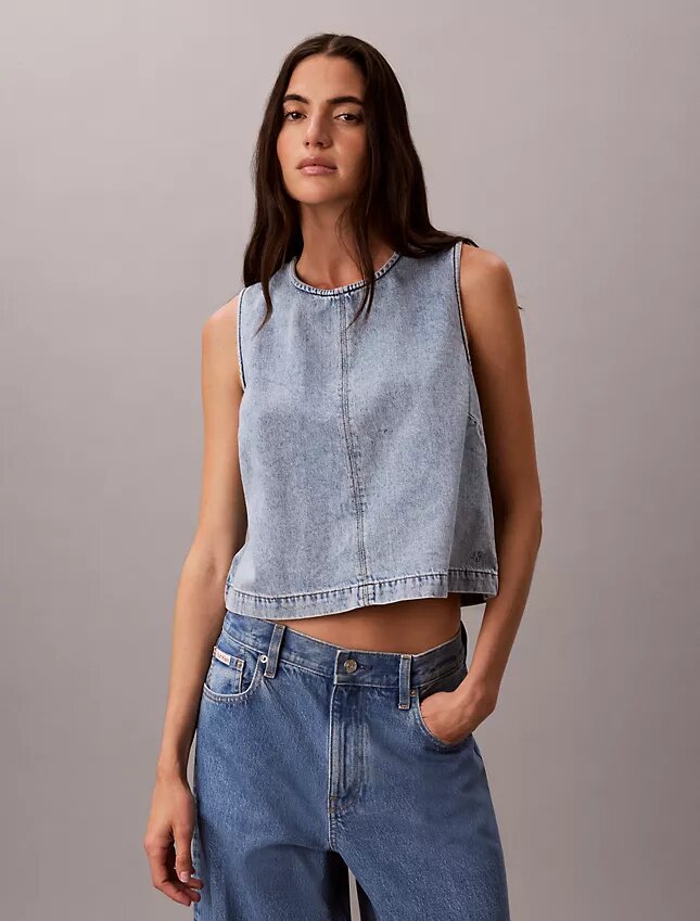 Kürzliches Denim-Oberteil Kürzliches Denim-Oberteil