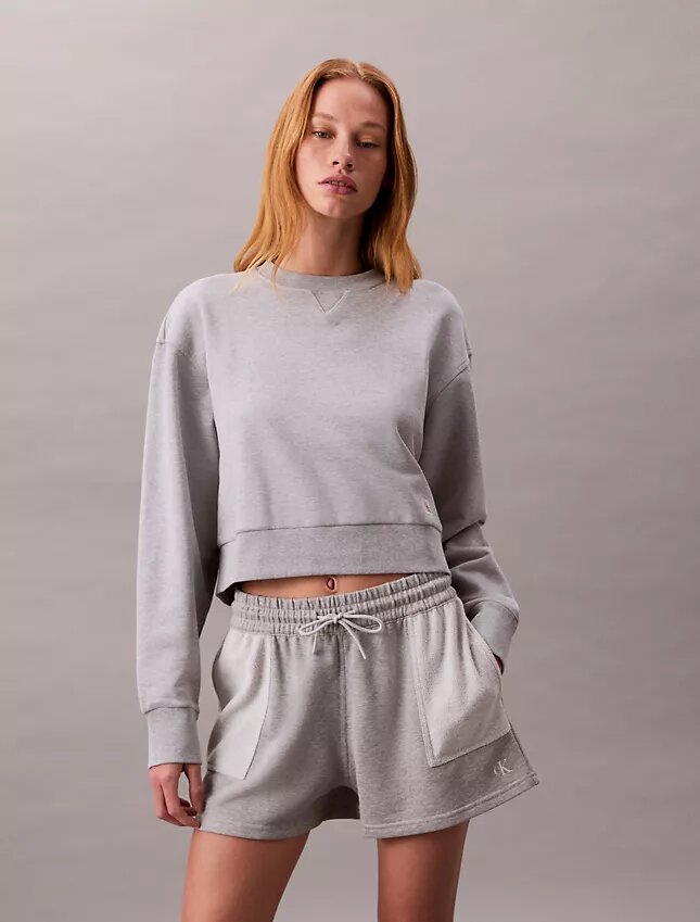 Kürzliches Sweatshirt aus French Terry in lockerer Passform Kürzliches Sweatshirt aus French Terry in lockerer Passform