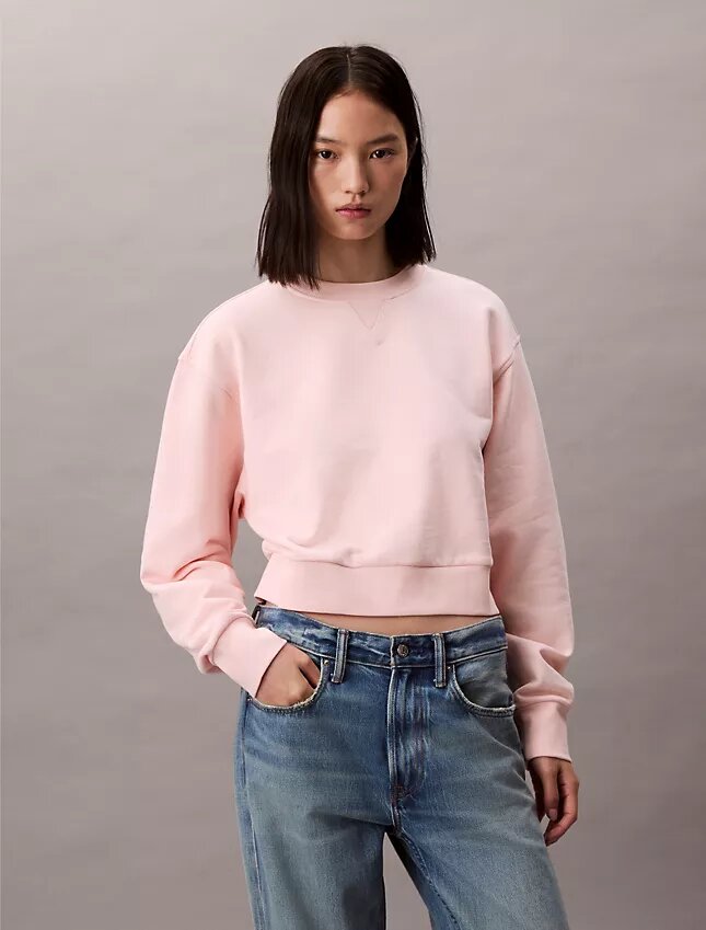 Kürzliches Sweatshirt aus French Terry in lockerer Passform Kürzliches Sweatshirt aus French Terry in lockerer Passform