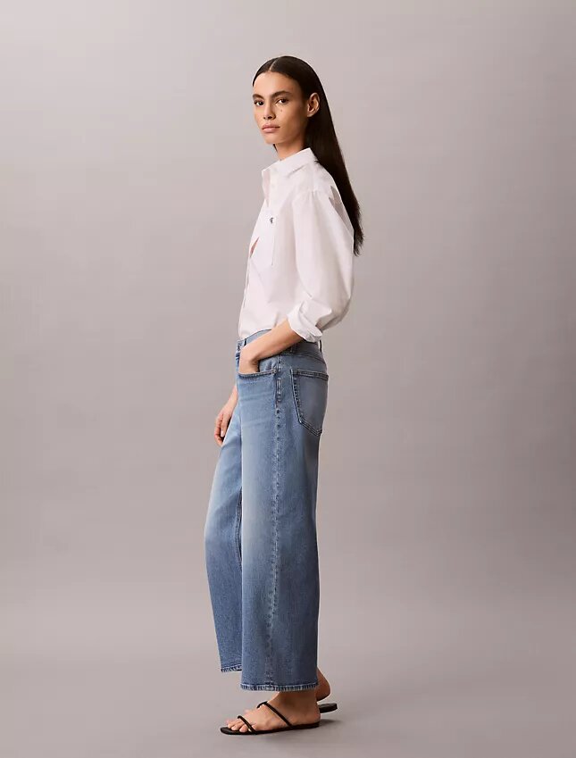 Kurze Jeans mit weitem Bein Kurze Jeans mit weitem Bein