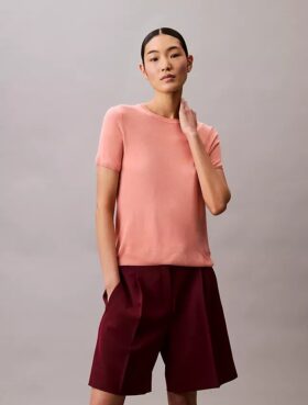 Kurzärmeliger Pullover aus Viskose