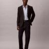 Kurzärmeliges Button-Down-Hemd aus Cotton Stretch mit Streifenmuster Kurzärmeliges Button-Down-Hemd aus Cotton Stretch mit Streifenmuster