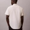 Kurzärmeliges Button-Down-Hemd aus Cotton Stretch mit Streifenmuster Kurzärmeliges Button-Down-Hemd aus Cotton Stretch mit Streifenmuster