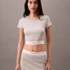 Kurzärmeliges T-Shirt aus Cotton Stretch-Rippstoff Kurzärmeliges T-Shirt aus Cotton Stretch-Rippstoff