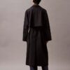 Langer Trenchcoat aus Wolltwill-Mischung Langer Trenchcoat aus Wolltwill-Mischung