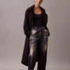 Langer Trenchcoat aus Wolltwill-Mischung Langer Trenchcoat aus Wolltwill-Mischung