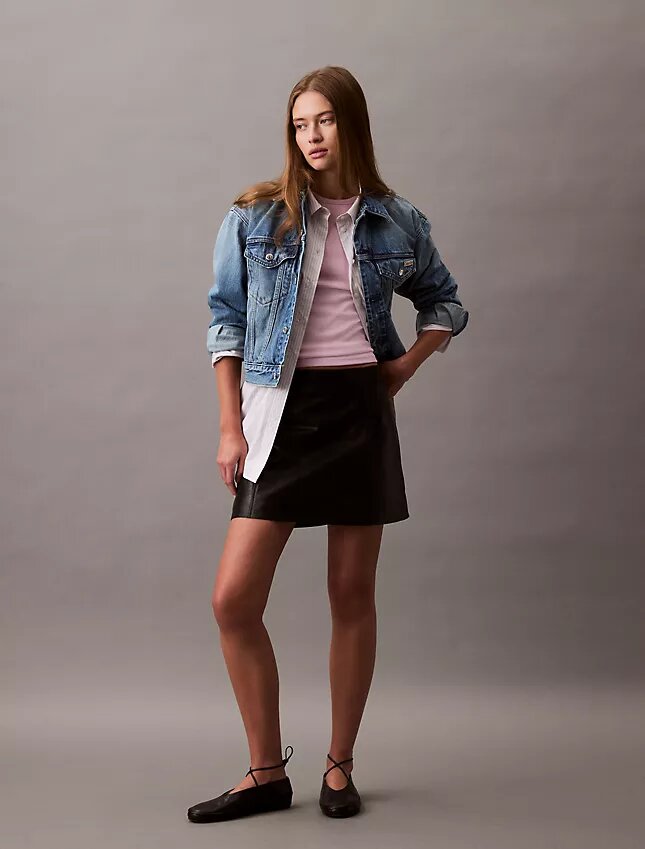 Leder-Minirock Leder-Minirock