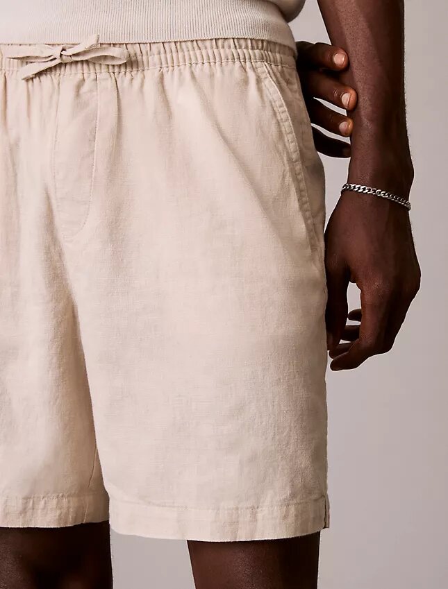 Leinen-Baumwoll-Shorts zum Hineinschlüpfen Leinen-Baumwoll-Shorts zum Hineinschlüpfen