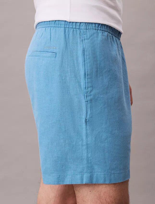 Leinen-Baumwoll-Shorts zum Hineinschlüpfen Leinen-Baumwoll-Shorts zum Hineinschlüpfen