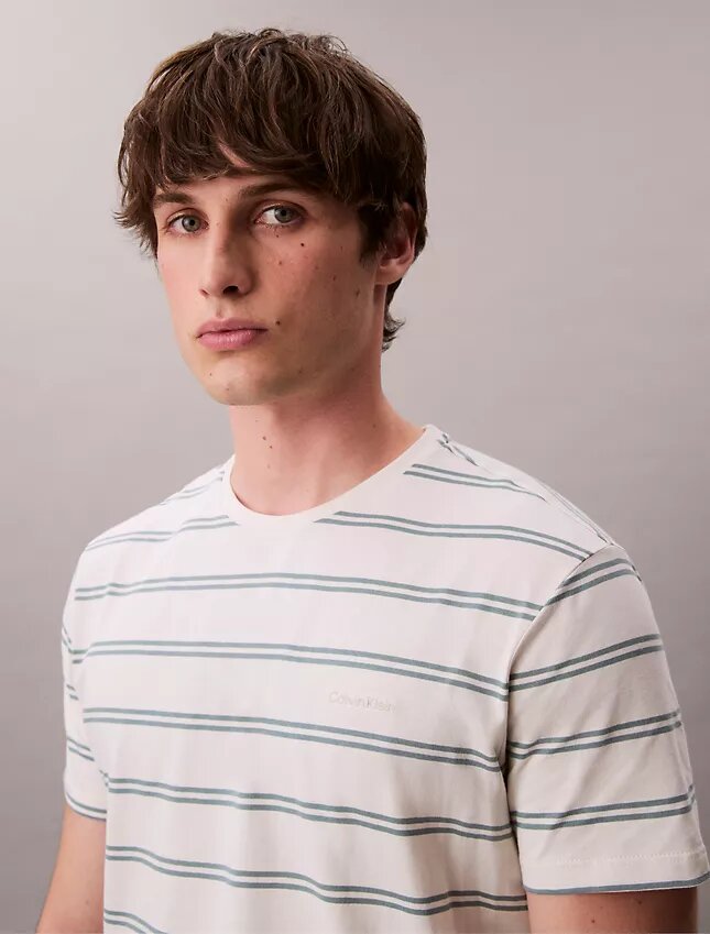 Liquid Touch Stripe T-Shirt mit Rundhalsausschnitt Liquid Touch Stripe T-Shirt mit Rundhalsausschnitt