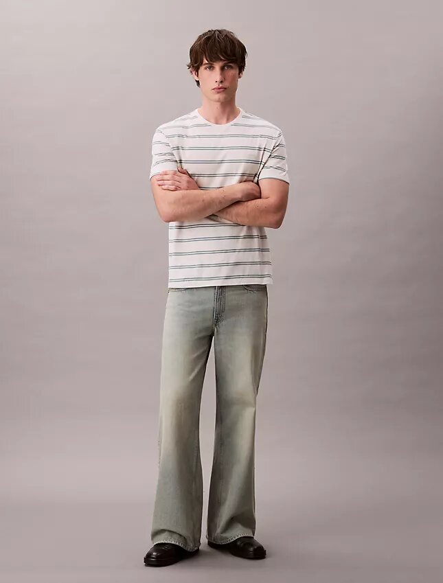 Liquid Touch Stripe T-Shirt mit Rundhalsausschnitt Liquid Touch Stripe T-Shirt mit Rundhalsausschnitt