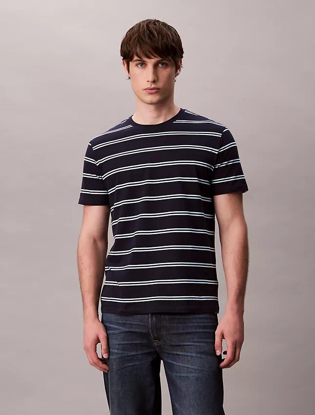 Liquid Touch Stripe T-Shirt mit Rundhalsausschnitt Liquid Touch Stripe T-Shirt mit Rundhalsausschnitt
