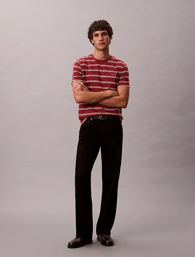 Liquid Touch Stripe T-Shirt mit Rundhalsausschnitt Liquid Touch Stripe T-Shirt mit Rundhalsausschnitt