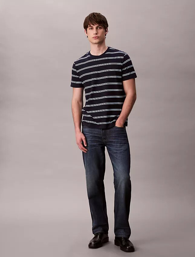 Liquid Touch Stripe T-Shirt mit Rundhalsausschnitt Liquid Touch Stripe T-Shirt mit Rundhalsausschnitt