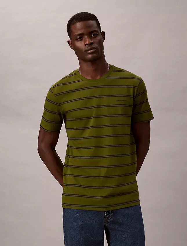 Liquid Touch Stripe T-Shirt mit Rundhalsausschnitt Liquid Touch Stripe T-Shirt mit Rundhalsausschnitt