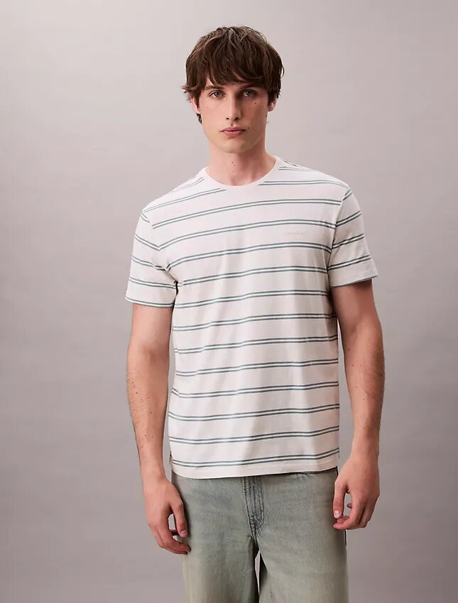 Liquid Touch Stripe T-Shirt mit Rundhalsausschnitt Liquid Touch Stripe T-Shirt mit Rundhalsausschnitt