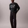 Locker sitzender Pullover mit Varsity-Logo-Grafik Locker sitzender Pullover mit Varsity-Logo-Grafik