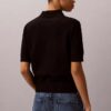 Locker sitzender Strick-Polo-Pullover Locker sitzender Strick-Polo-Pullover