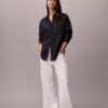 Locker sitzendes Button-Down-Hemd aus Leinenmischung Locker sitzendes Button-Down-Hemd aus Leinenmischung