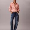 Locker sitzendes Button-Down-Hemd aus Leinenmischung Locker sitzendes Button-Down-Hemd aus Leinenmischung