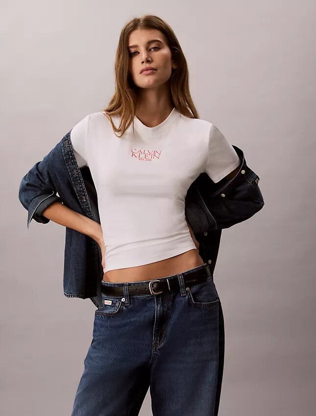 Logo-Grafik Slim-T-Shirt Logo-Grafik Slim-T-Shirt