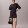 Logo-Ripp-Interlock-T-Shirt-Kleid Logo-Ripp-Interlock-T-Shirt-Kleid