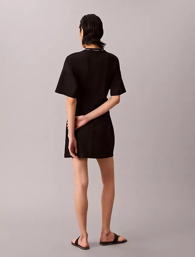 Logo-Ripp-Interlock-T-Shirt-Kleid Logo-Ripp-Interlock-T-Shirt-Kleid