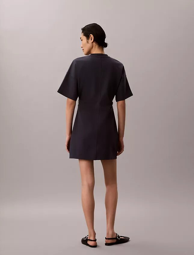 Logo-Ripp-Interlock-T-Shirt-Kleid Logo-Ripp-Interlock-T-Shirt-Kleid