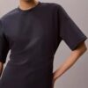 Logo-Ripp-Interlock-T-Shirt-Kleid Logo-Ripp-Interlock-T-Shirt-Kleid